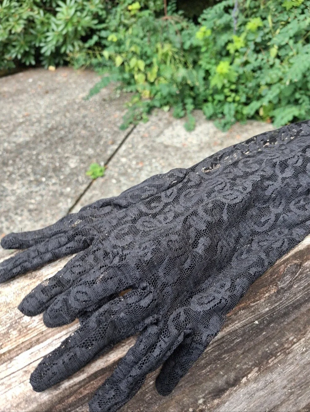 long lace gloves, s/m